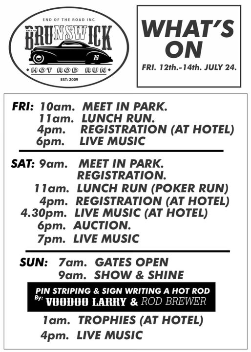 Back To Brunswick Hot Rod Run Whats On